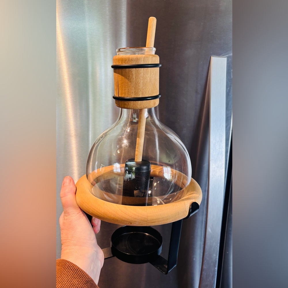 ULF HANSES. Mulled wine/coffee flask, glass & wood, Boda Nova.